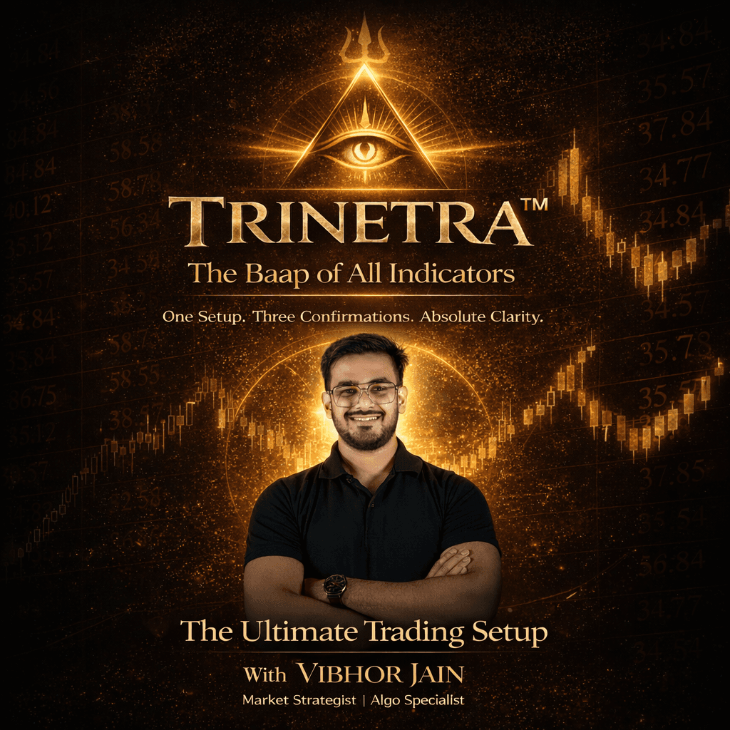 Trinetra indicator showing market structure trend and momentum